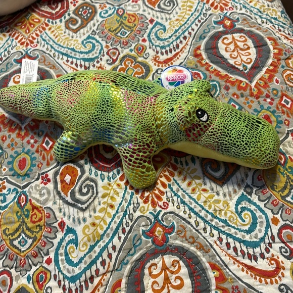Nwt Nanco green rainbow alligator stuffed animal - Picture 1 of 3